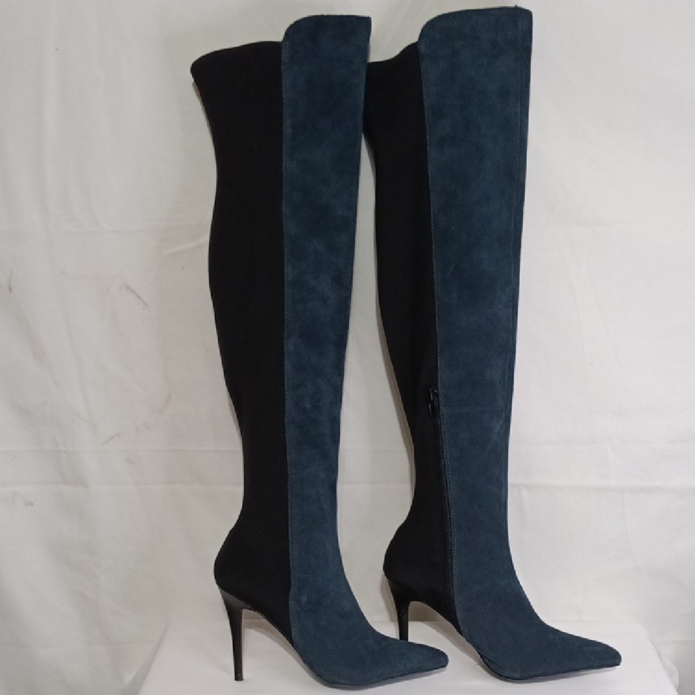 Charles By Charles David Blue Over-the-Knee Boots/Suede/Heels | Size 8 | Fall